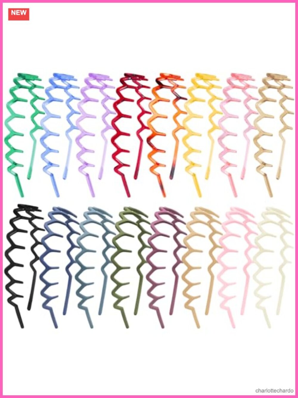 16 Pack Zig Zag Headbands Non Slip Teeth Hair Accessories for Women